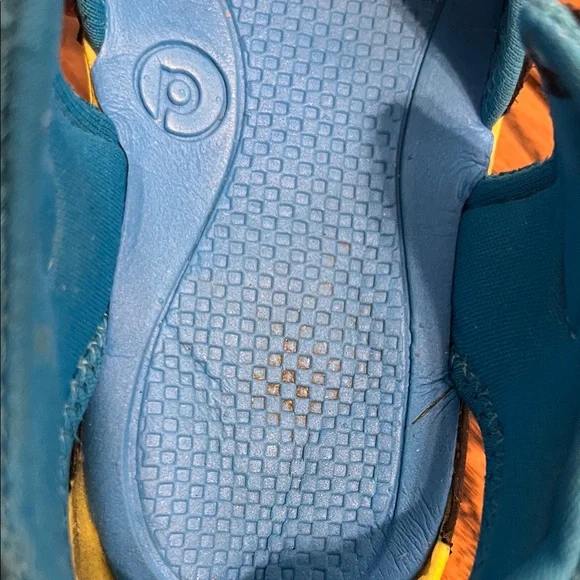 Pediped Kids Sandals in Black and Blue with Yellow Accents - Picture 13 of 16